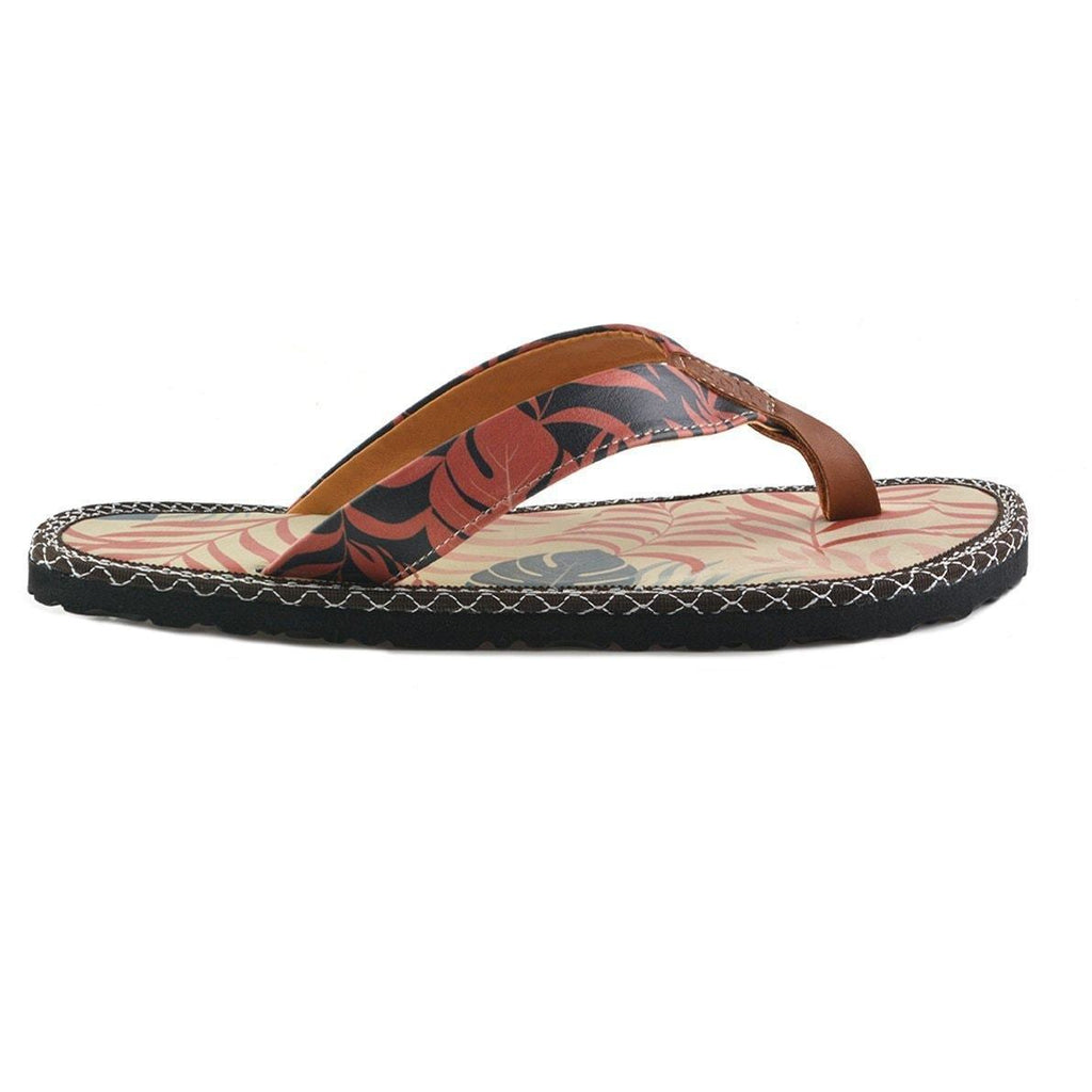 Black & Orange Jungle Flip-Flop CAL411, Goby, CALCEO Flip-Flop