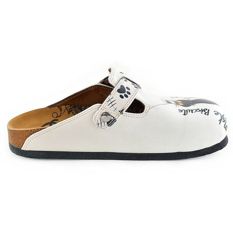 Black Paw and Cute Naughty Animals Patterned Clogs - WCAL342