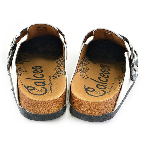 Black Paw and Cute Naughty Animals Patterned Clogs - WCAL342