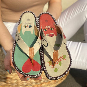 Mint & Coral I Love My Cat Flip-Flop CAL402