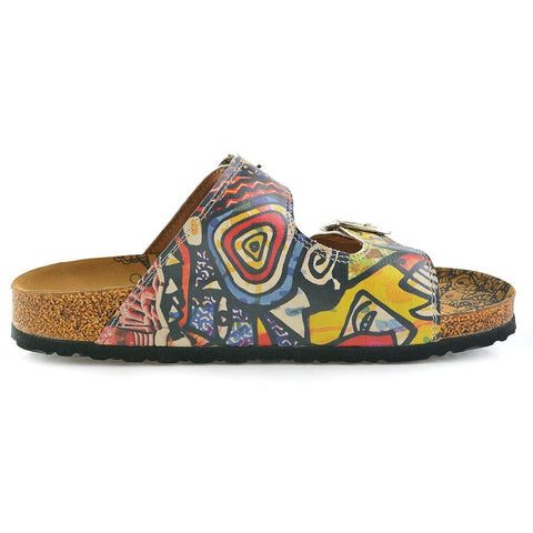 Colored Art Table Patterned Sandal - CAL206