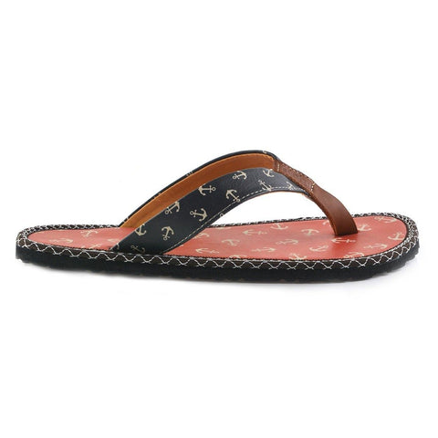 Red & Navy Anchor Flip-Flop CAL412