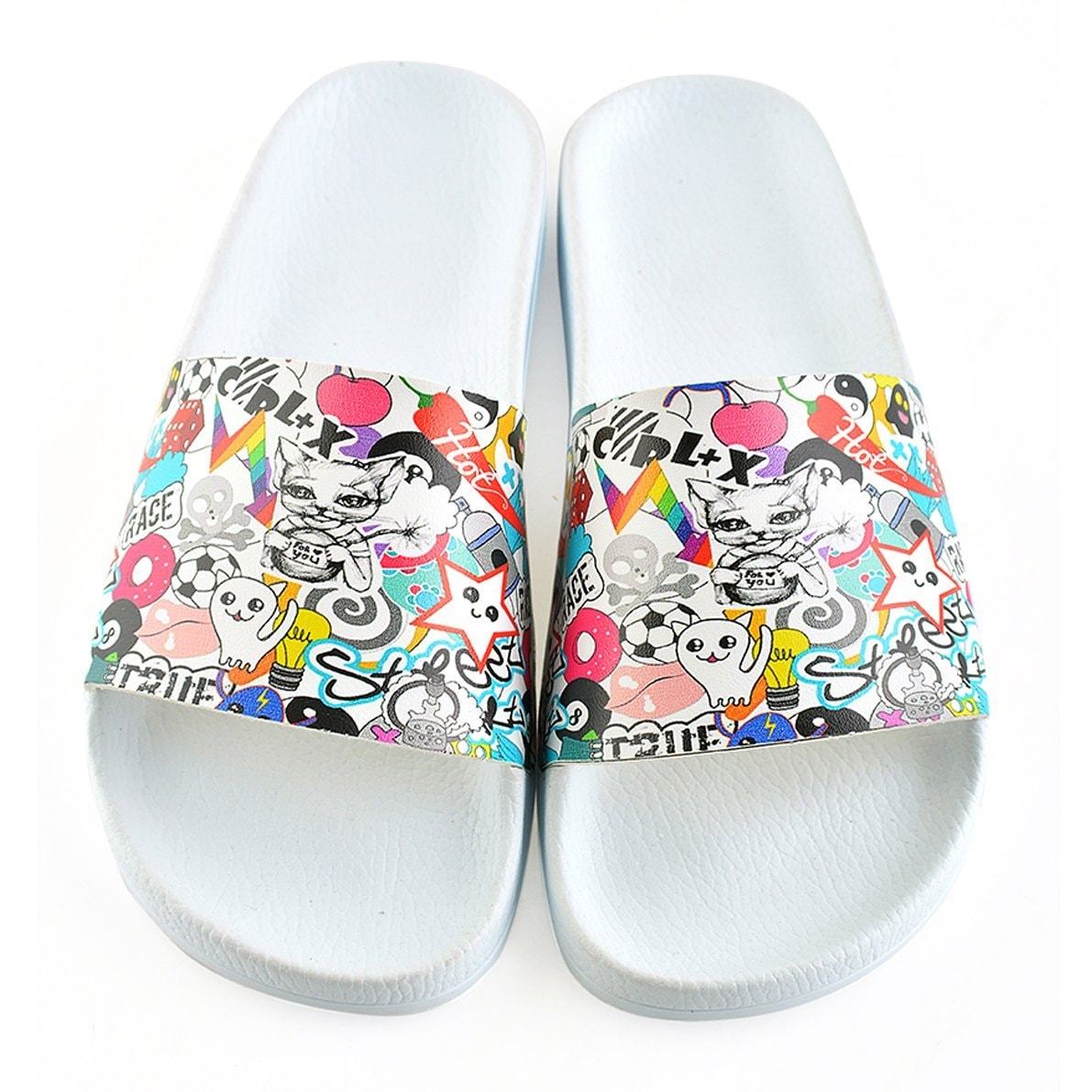 Colored Animated Characters Patterned Sandal - CAP103