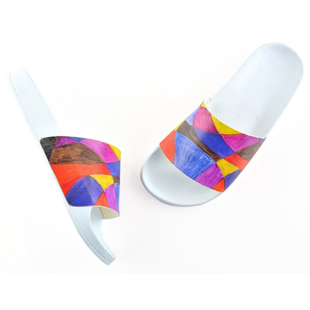 Colored Pastel Pattern Geometric Patterned Sandal - CAP107