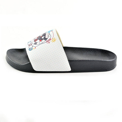 Blue Colored, Solar Writtened and Colored Sandal, Cat Patterned Sandal - CAP203