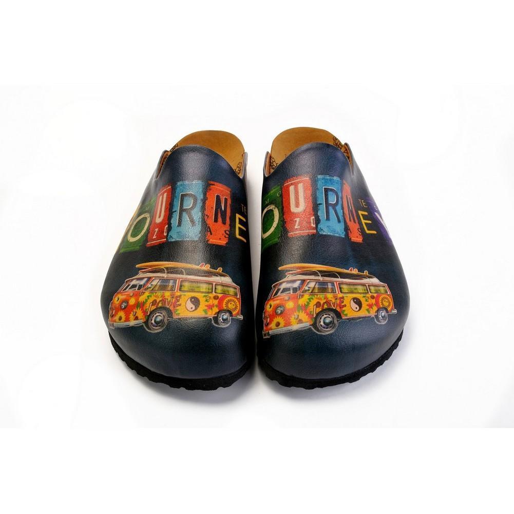 Colorful Journey Written and Colorful Flowers Caravan Patterned Clogs - CET103