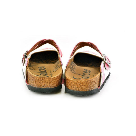 Pink Colored Love Patterned, Grey and Orange Cute Rabbit Patterned Clogs - WCAL137