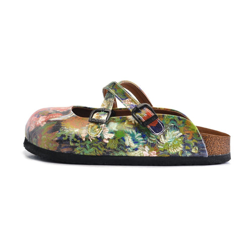 Colorful Rose Garden Patterned Clogs - WCAL159