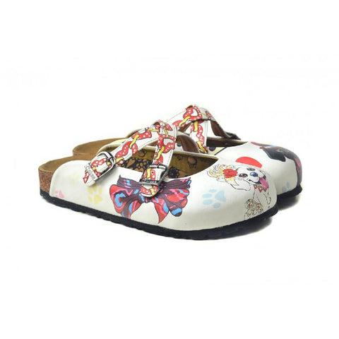 Red & White Dogs Clogs - WCAL3240