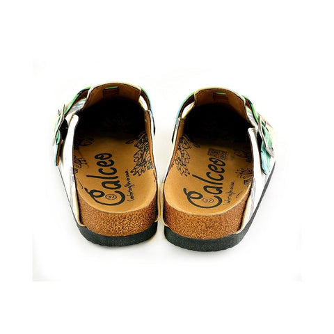 Black, Brown, Green Colored Butterfly Patterned Clogs - WCAL344