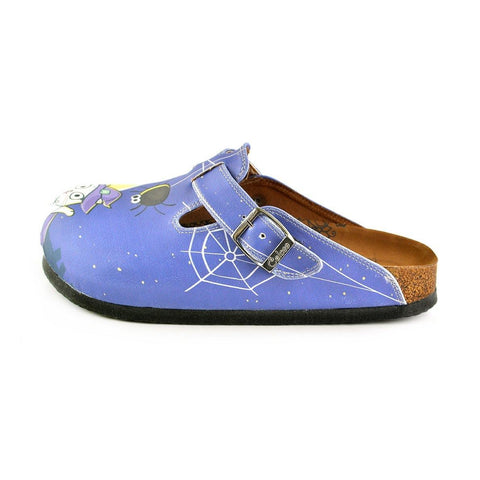 Blue Moon Light and Naughty Cat Patterned Clogs - WCAL352